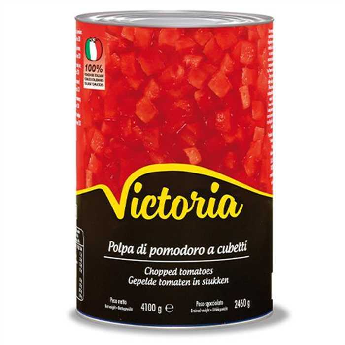 Tomates concassées cubes 4.100 gr          - Victoria - 