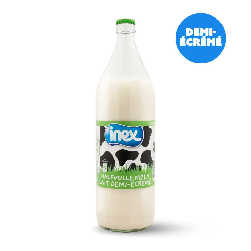 Lait demi-écrémé 1L verre - Inex -