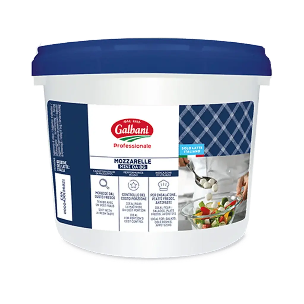 Mozzarella mini boule 8gr, 1kg -Galbani-