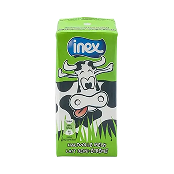 Lait demi écrémé 200ml brique - INEX -