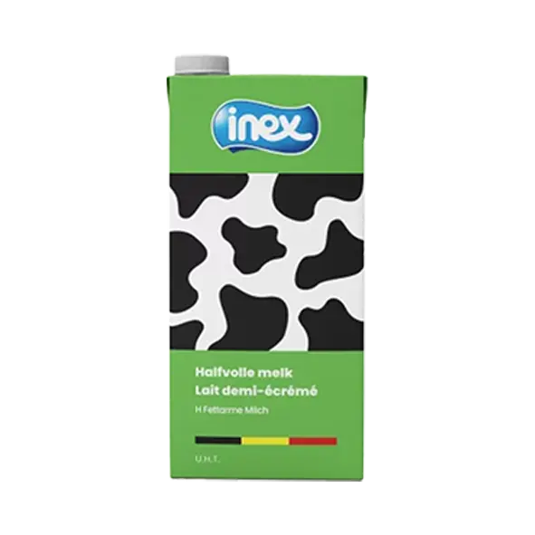 Lait demi écrémé UHT 1L brique - INEX -