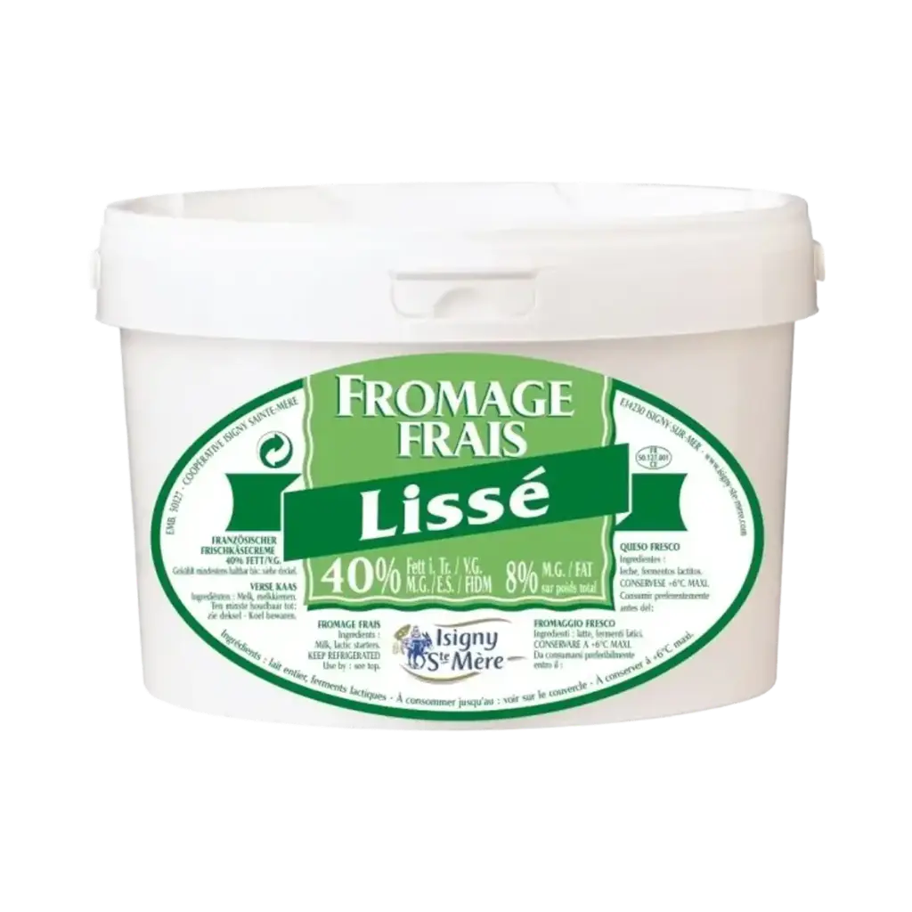 Fromage frais lissé 40% seau de 3 kg - Isigny -