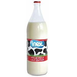 Lait entier bouteille en verre 1L - Inex - 