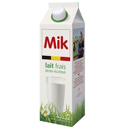 Lait frais demi écrémé 1L - Mik - 