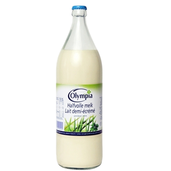 Lait demi-écrémé 1/2 litre verre - Olympia -