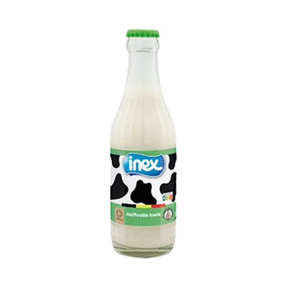 Lait demi-écrémé 200ml verre - inex -