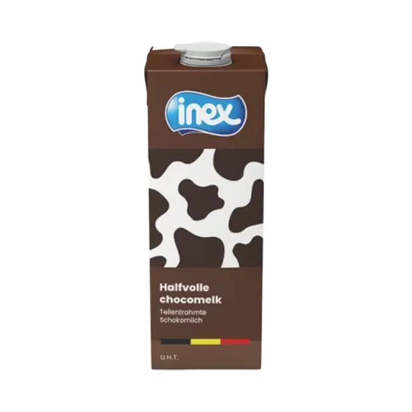 Lait choco demi-écrémé UHT brique 1L- Inex -