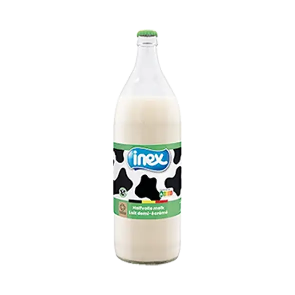 Lait demi-écrémé 1L verre - Inex -