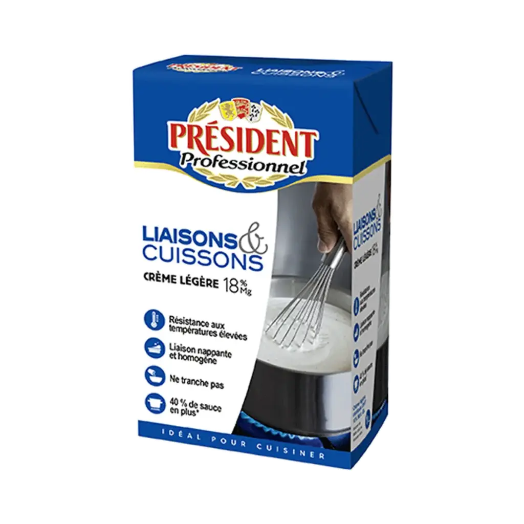 Crème 18% 1L  - Président -