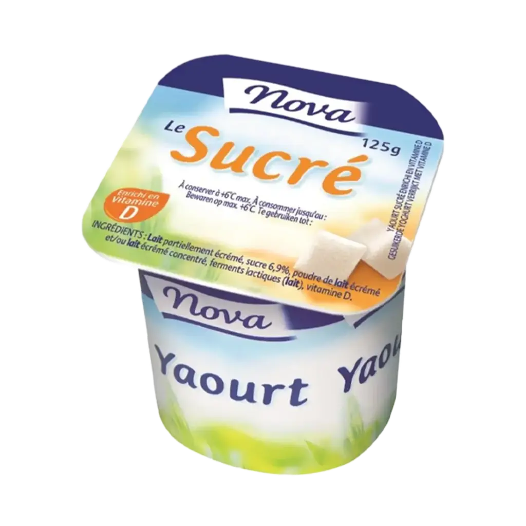 Yaourt au sucre 125gr - Nova -