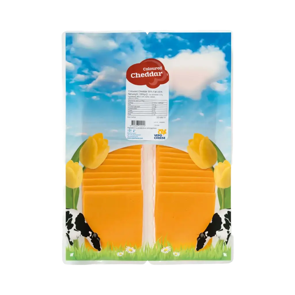 Cheddar en tranche 9x9cm - Vepo Cheese - 