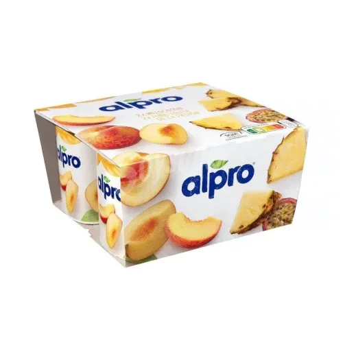 yaourt Exotique/ pêche 4X125g  -Alpro-
