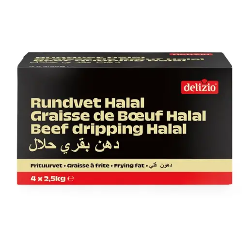 [300131] Graisse de Boeuf HALAL 4X2.5kg - Delizio -