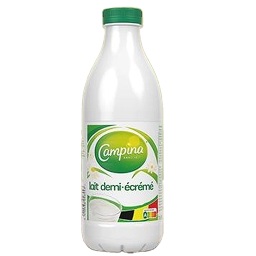 [300146] lait demi écrémé plastique 1L - Campina - 