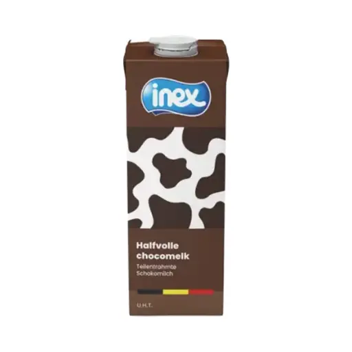 [300166] Lait choco demi-écrémé UHT brique 1L- Inex -