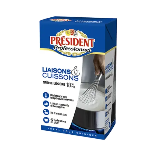 [100040] Crème 18% 1L  - Président -